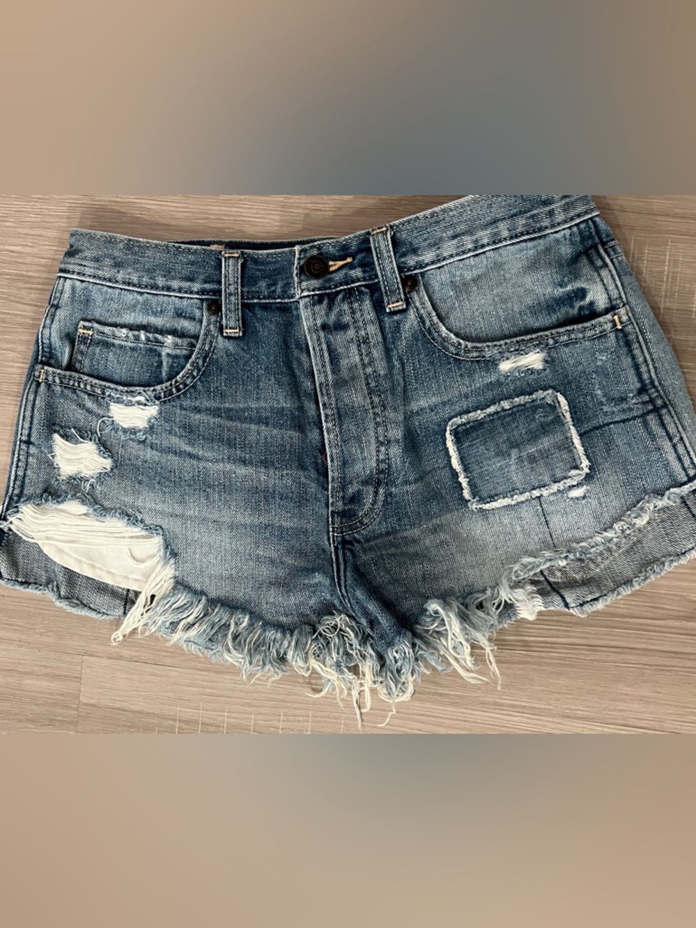 Abercrombie & Fitch Medium Blue Denim Shorts